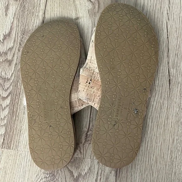 Kate Spade New York Rhodes Cork Double Buckle Slide Sandals Women's Size‎ 8 - Picture 9 of 10